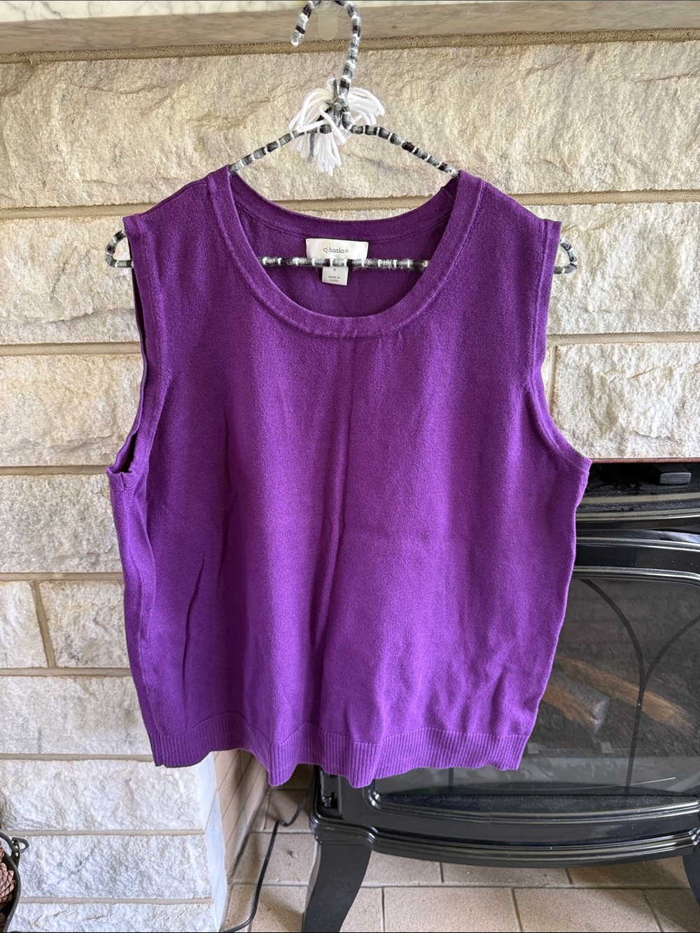 CJ Banks purple sweater vest size X (14W)